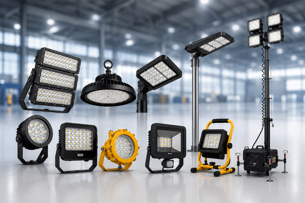 ilumiacion industrial y de seguridad